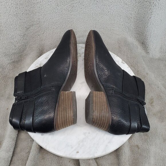 Clarks Shoes Womens Size 7 Black Leather Spye Comet Ankle Boots - Picture 8 of 10